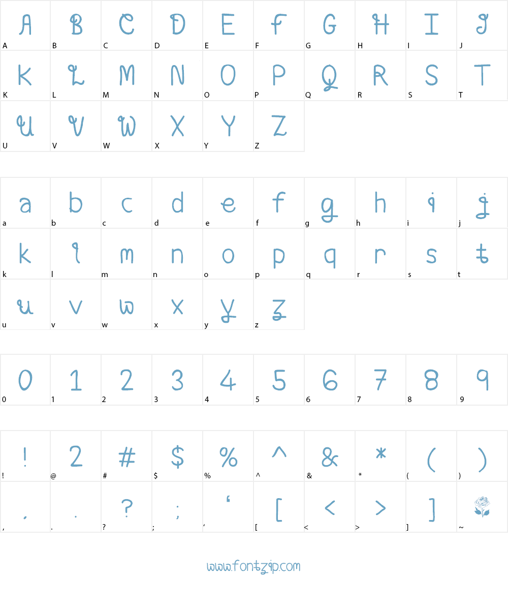 Kiss From A Rose Font Character